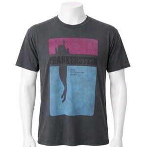 Frankenstein Mary Shelley Graphic Tee Mens Large Gray Gothic Horror Shirt